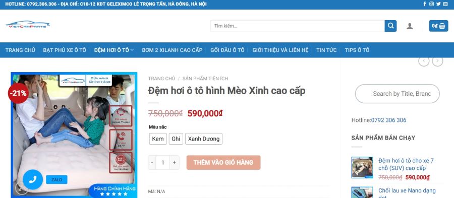 Website phutungotoviet.vn