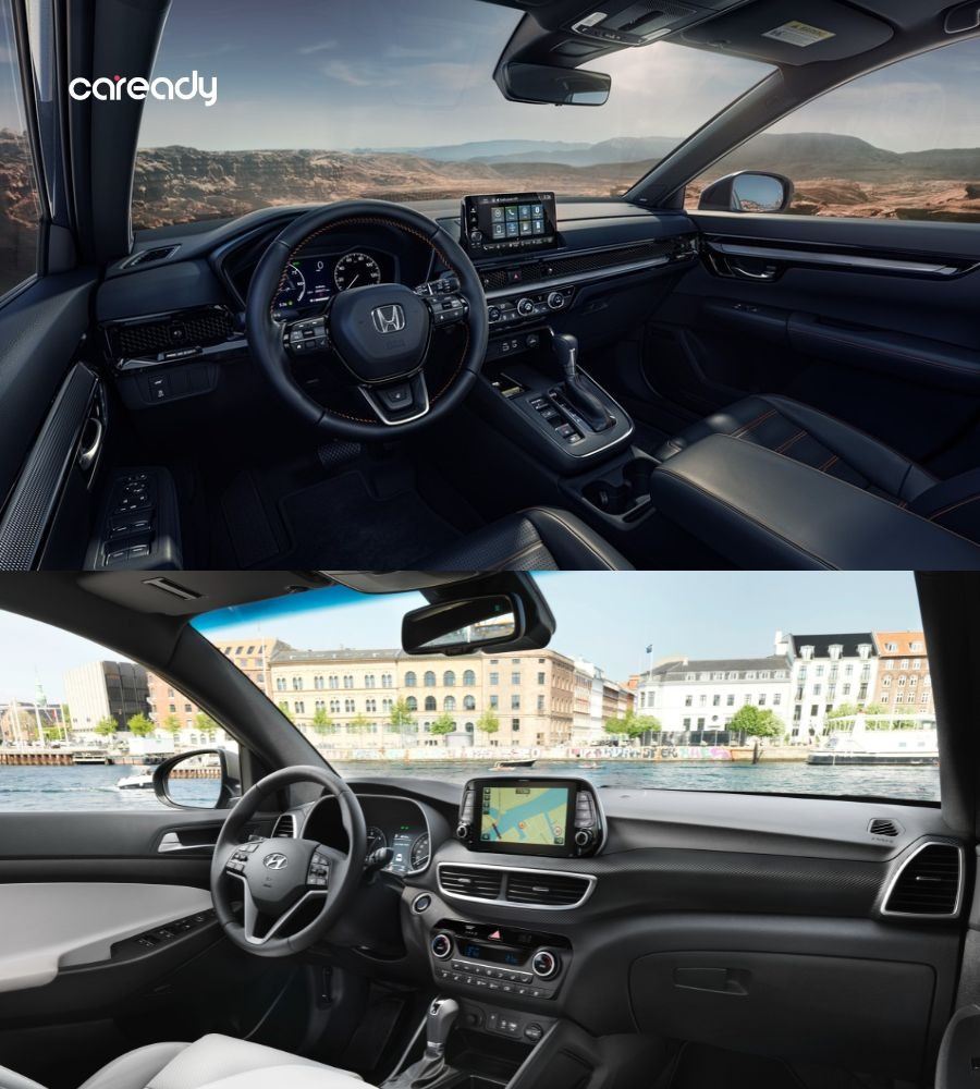 So sánh thiết kế khoang lái Honda CR-V và Hyundai Tucson
