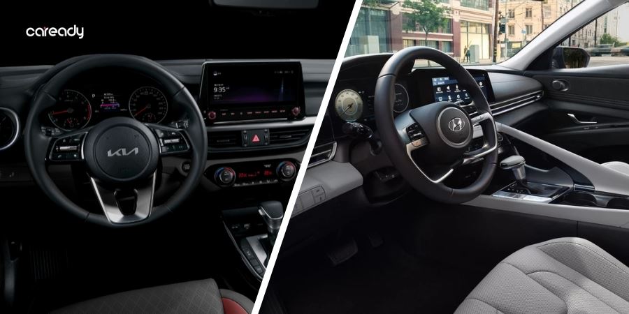 So sánh xe Kia K3 và Hyundai Elantra về thiết kế nội thất
