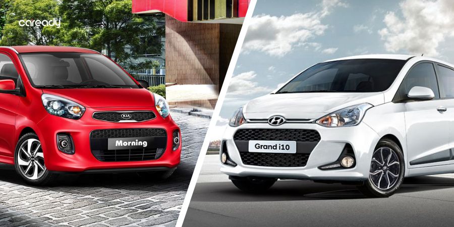 So sánh xe Kia Morning và Hyundai Grandi10 về thiết kế ngoại thất
