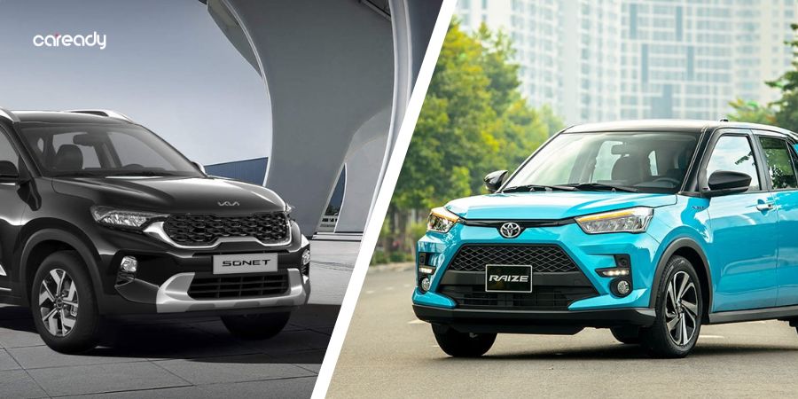 So sánh xe Kia Sonet và Toyota Raize về thiết kế ngoại thất