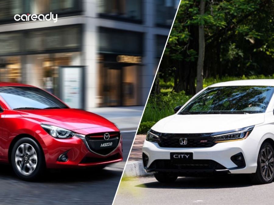 So sánh xe Mazda 2 và Honda City về thiết kế ngoại thất