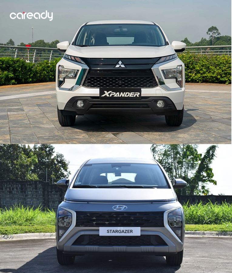 So sánh xe Mitsubishi Xpander và Hyundai Stargazer về thiết kế đầu xe