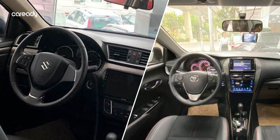 So sánh xe Suzuki Ciaz và Toyota Vios về thiết kế nội thất