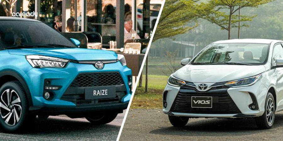 So sánh xe Toyota Raize và Toyota Vios