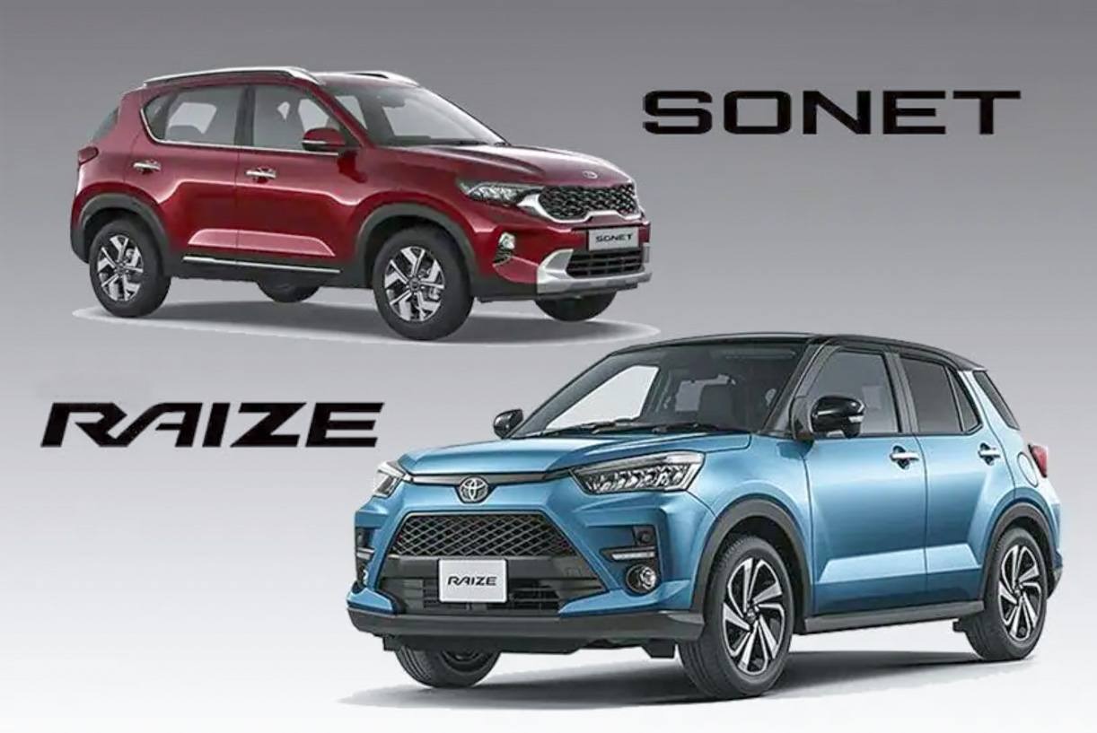 Kia Sonet và Toyota Raize là hai đối thủ trong phân khúc SUV cỡ A