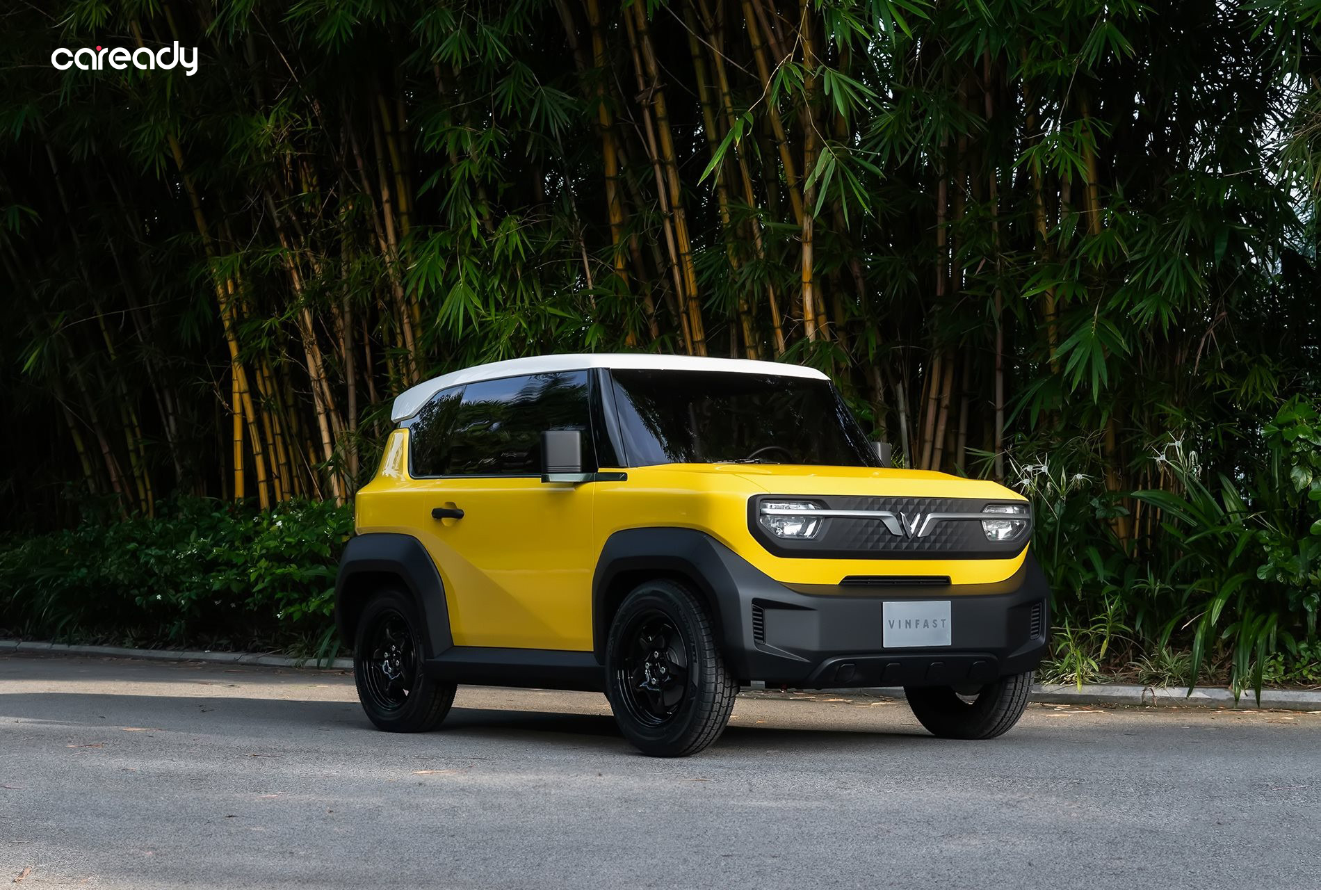 Vinfast VF3 thể hiện sự tinh tế với các đường nét góc cạnh, thiết kế cao ráo 