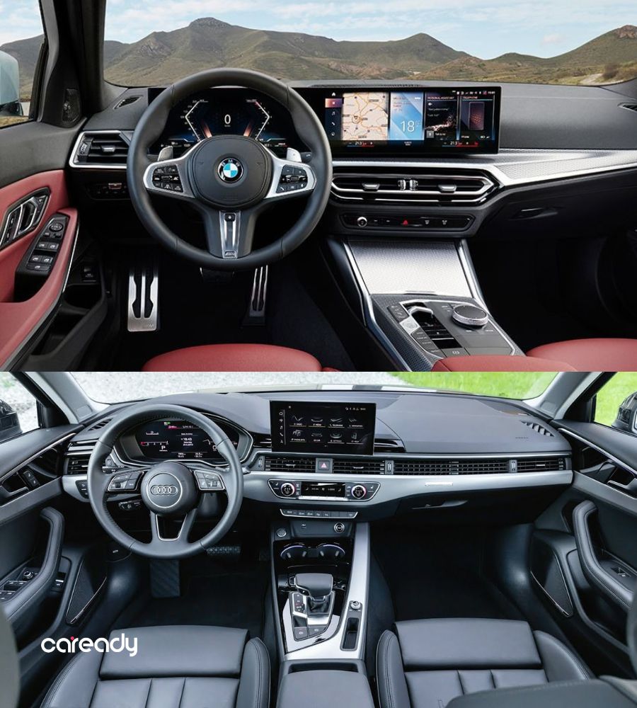 So sánh thiết kế khoang lái BMW 320i và Audi A4