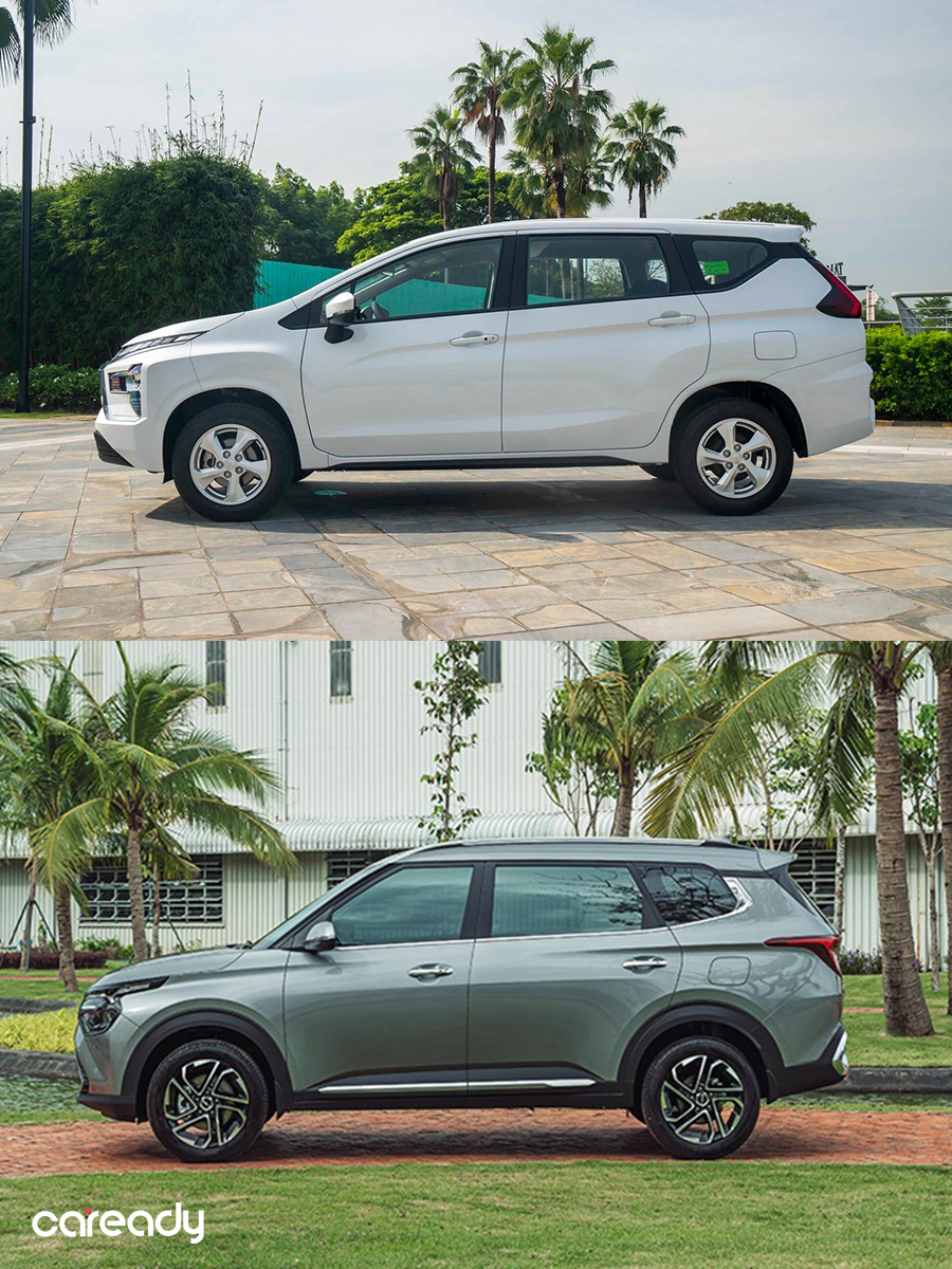 So sánh thiết kế đầu xe Mitsubishi Xpander và Kia Carens