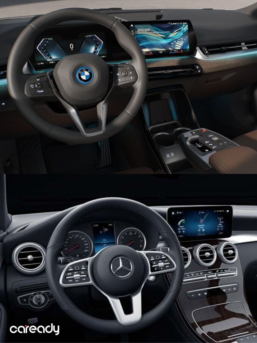 So sánh thiết kế khoang lái BMW X1 và Mercedes GLC 200