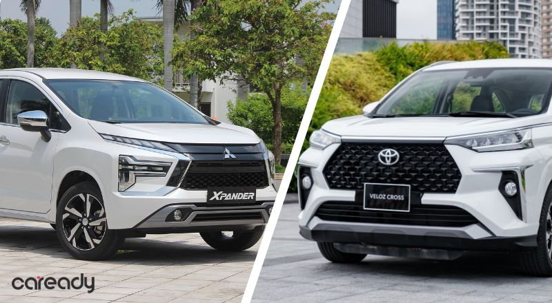 So sánh thiết kế đầu xe Mitsubishi Xpander và Toyota Veloz Cross