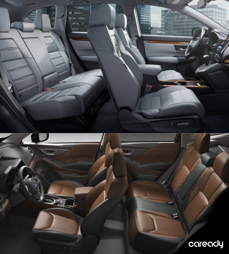 CR-V và Forester đều mang đến không gian thoải mái với nhiều tiện ích
