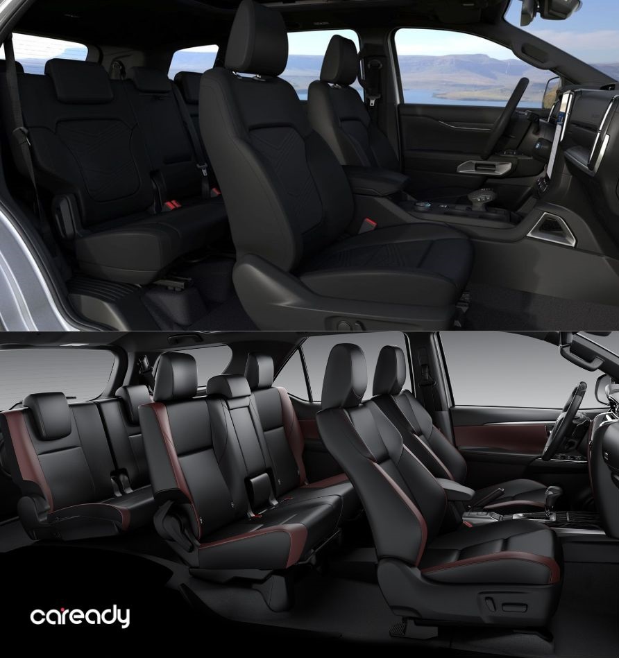 So sánh thiết kế khoang hành khách Everest và Fortuner