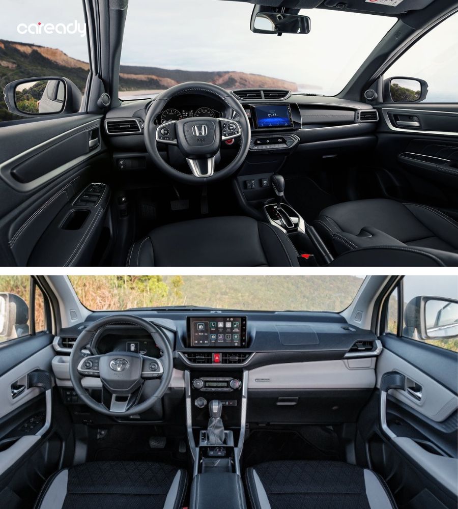 So sánh thiết kế khoang lái của Honda BR-V và Toyota Veloz Cross