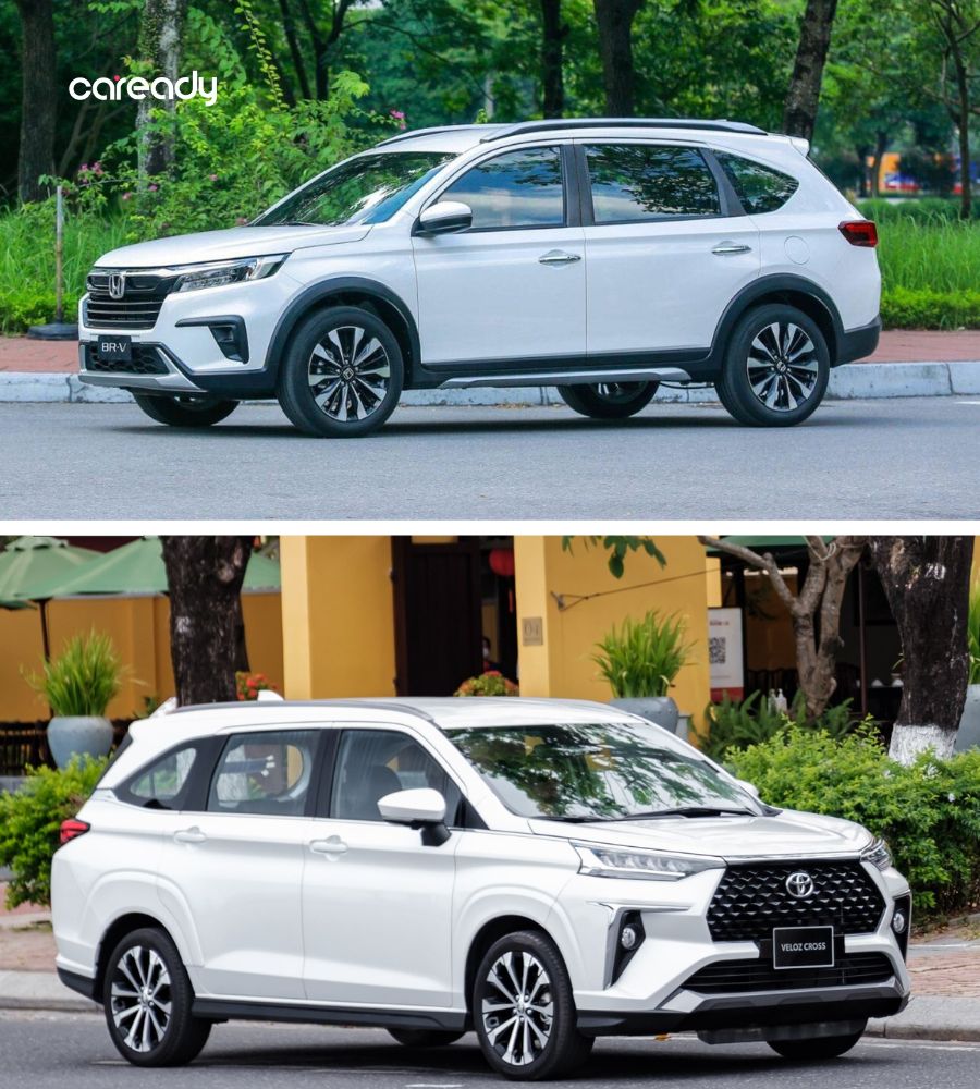 Honda BR-V và Toyota Veloz Cross không quá chênh lệch về kích thước