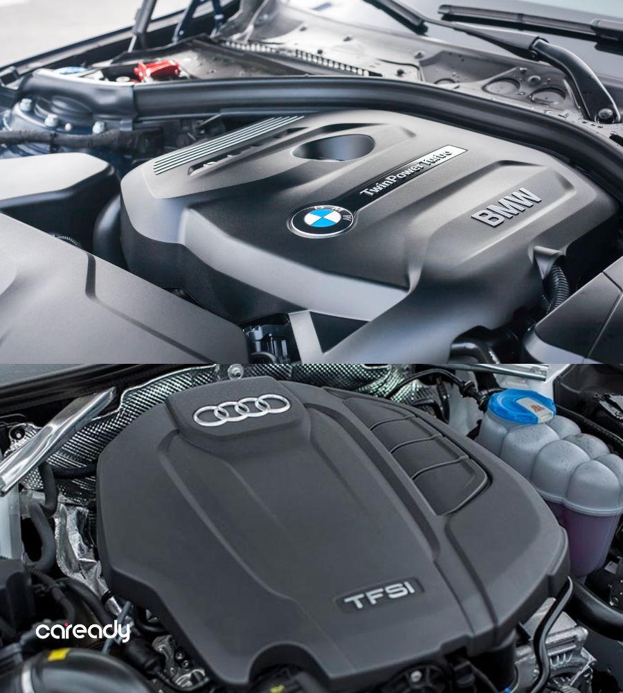 Động cơ của BMW 320i và Audi A4